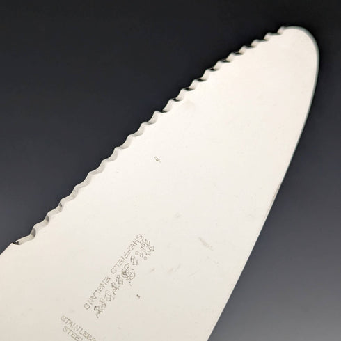 1970 British Antique Sterling Silver Handle Cake Server Harrison Brothers